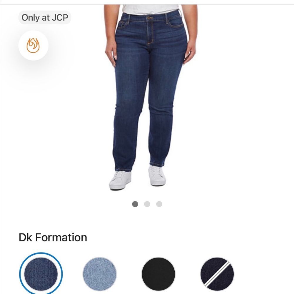 St Johns Bay women’s Plus Mid Rise Straight leg Jean 28W